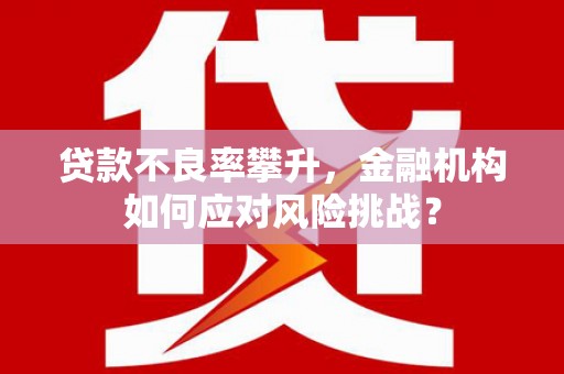 离岛贷款不良率攀升，金融机构如何应对风险挑战？