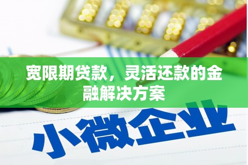离岛宽限期贷款，灵活还款的金融解决方案