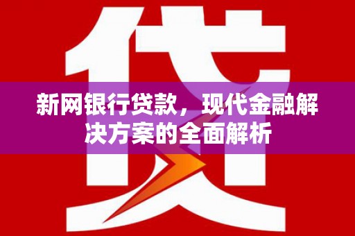 离岛新网银行贷款，现代金融解决方案的全面解析