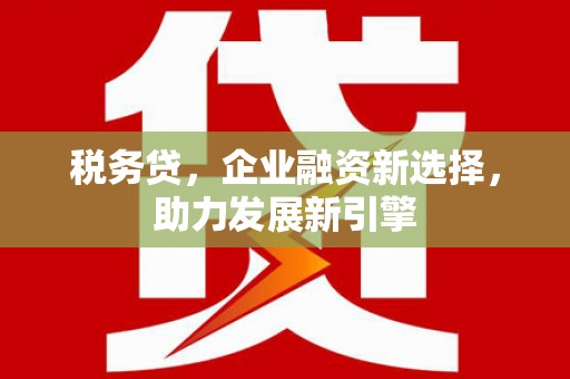 离岛税务贷，企业融资新选择，助力发展新引擎