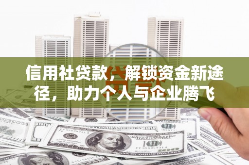 离岛信用社贷款，解锁资金新途径，助力个人与企业腾飞