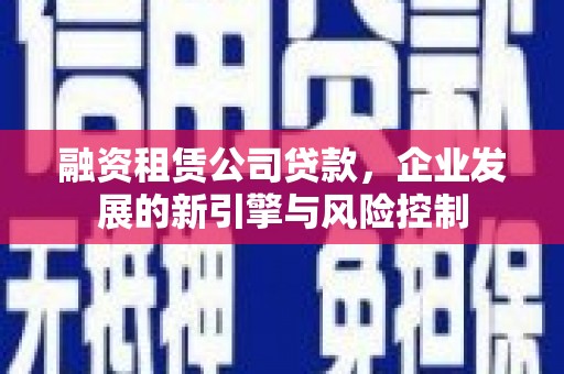 离岛融资租赁公司贷款，企业发展的新引擎与风险控制