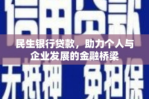 离岛民生银行贷款，助力个人与企业发展的金融桥梁
